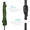 imageBest Choice Products 10ft Solar Polyester LED Lighted Patio Umbrella wTilt Adjustment and UVResistant Fabric  TanFern
