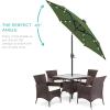 imageBest Choice Products 10ft Solar Polyester LED Lighted Patio Umbrella wTilt Adjustment and UVResistant Fabric  TanFern