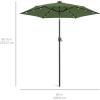 imageBest Choice Products 10ft Solar Polyester LED Lighted Patio Umbrella wTilt Adjustment and UVResistant Fabric  TanFern