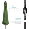 imageBest Choice Products 10ft Solar Polyester LED Lighted Patio Umbrella wTilt Adjustment and UVResistant Fabric  TanFern
