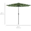 imageBest Choice Products 10ft Solar Polyester LED Lighted Patio Umbrella wTilt Adjustment and UVResistant Fabric  TanFern