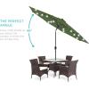 imageBest Choice Products 10ft Solar Polyester LED Lighted Patio Umbrella wTilt Adjustment and UVResistant Fabric  TanFern