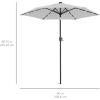 imageBest Choice Products 10ft Solar Polyester LED Lighted Patio Umbrella wTilt Adjustment and UVResistant Fabric  TanFog Gray