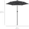 imageBest Choice Products 10ft Solar Polyester LED Lighted Patio Umbrella wTilt Adjustment and UVResistant Fabric  TanGray