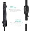 imageBest Choice Products 10ft Solar Polyester LED Lighted Patio Umbrella wTilt Adjustment and UVResistant Fabric  TanGray