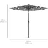 imageBest Choice Products 10ft Solar Polyester LED Lighted Patio Umbrella wTilt Adjustment and UVResistant Fabric  TanGray