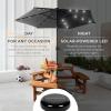 imageBest Choice Products 10ft Solar Polyester LED Lighted Patio Umbrella wTilt Adjustment and UVResistant Fabric  TanGray