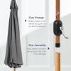 imageBest Choice Products 10ft Solar Polyester LED Lighted Patio Umbrella wTilt Adjustment and UVResistant Fabric  TanGray