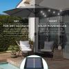 imageBest Choice Products 10ft Solar Polyester LED Lighted Patio Umbrella wTilt Adjustment and UVResistant Fabric  TanGray