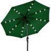 imageBest Choice Products 10ft Solar Polyester LED Lighted Patio Umbrella wTilt Adjustment and UVResistant Fabric  TanGreen