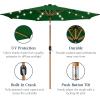 imageBest Choice Products 10ft Solar Polyester LED Lighted Patio Umbrella wTilt Adjustment and UVResistant Fabric  TanGreen