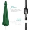 imageBest Choice Products 10ft Solar Polyester LED Lighted Patio Umbrella wTilt Adjustment and UVResistant Fabric  TanGreen
