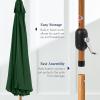 imageBest Choice Products 10ft Solar Polyester LED Lighted Patio Umbrella wTilt Adjustment and UVResistant Fabric  TanGreen