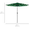 imageBest Choice Products 10ft Solar Polyester LED Lighted Patio Umbrella wTilt Adjustment and UVResistant Fabric  TanGreen