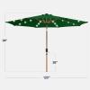 imageBest Choice Products 10ft Solar Polyester LED Lighted Patio Umbrella wTilt Adjustment and UVResistant Fabric  TanGreen