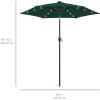 imageBest Choice Products 10ft Solar Polyester LED Lighted Patio Umbrella wTilt Adjustment and UVResistant Fabric  TanGreen