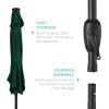 imageBest Choice Products 10ft Solar Polyester LED Lighted Patio Umbrella wTilt Adjustment and UVResistant Fabric  TanGreen
