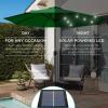 imageBest Choice Products 10ft Solar Polyester LED Lighted Patio Umbrella wTilt Adjustment and UVResistant Fabric  TanGreen