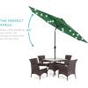 imageBest Choice Products 10ft Solar Polyester LED Lighted Patio Umbrella wTilt Adjustment and UVResistant Fabric  TanGreen