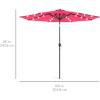 imageBest Choice Products 10ft Solar Polyester LED Lighted Patio Umbrella wTilt Adjustment and UVResistant Fabric  TanHot Pink