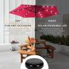 imageBest Choice Products 10ft Solar Polyester LED Lighted Patio Umbrella wTilt Adjustment and UVResistant Fabric  TanHot Pink