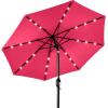 imageBest Choice Products 10ft Solar Polyester LED Lighted Patio Umbrella wTilt Adjustment and UVResistant Fabric  TanHot Pink