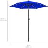 imageBest Choice Products 10ft Solar Polyester LED Lighted Patio Umbrella wTilt Adjustment and UVResistant Fabric  TanResort Blue
