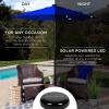 imageBest Choice Products 10ft Solar Polyester LED Lighted Patio Umbrella wTilt Adjustment and UVResistant Fabric  TanResort Blue