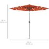 imageBest Choice Products 10ft Solar Polyester LED Lighted Patio Umbrella wTilt Adjustment and UVResistant Fabric  TanRust