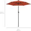 imageBest Choice Products 10ft Solar Polyester LED Lighted Patio Umbrella wTilt Adjustment and UVResistant Fabric  TanRust