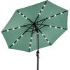 imageBest Choice Products 10ft Solar Polyester LED Lighted Patio Umbrella wTilt Adjustment and UVResistant Fabric  TanSeaglass