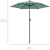 imageBest Choice Products 10ft Solar Polyester LED Lighted Patio Umbrella wTilt Adjustment and UVResistant Fabric  TanSeaglass