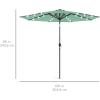 imageBest Choice Products 10ft Solar Polyester LED Lighted Patio Umbrella wTilt Adjustment and UVResistant Fabric  TanSeaglass