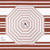 imageBest Choice Products 10ft Solar Polyester LED Lighted Patio Umbrella wTilt Adjustment and UVResistant Fabric  TanStriped Rust