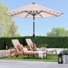 imageBest Choice Products 10ft Solar Polyester LED Lighted Patio Umbrella wTilt Adjustment and UVResistant Fabric  TanStriped Rust