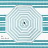 imageBest Choice Products 10ft Solar Polyester LED Lighted Patio Umbrella wTilt Adjustment and UVResistant Fabric  TanStriped Sky Blue