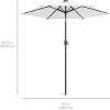 imageBest Choice Products 10ft Solar Polyester LED Lighted Patio Umbrella wTilt Adjustment and UVResistant Fabric  TanWhite