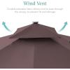 imageBest Choice Products 10x10ft Cantilever Patio Umbrella wBase Included Solar LED Lights 360 Rotation Large Offset Hanging Outdoor Shade for Deck Pool Backyard wStand  BurgundyDeep Taupe