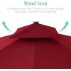imageBest Choice Products 10x10ft Cantilever Patio Umbrella wBase Included Solar LED Lights 360 Rotation Large Offset Hanging Outdoor Shade for Deck Pool Backyard wStand  BurgundyBurgundy