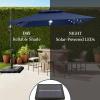 imageBest Choice Products 10x10ft Cantilever Patio Umbrella wBase Included Solar LED Lights 360 Rotation Large Offset Hanging Outdoor Shade for Deck Pool Backyard wStand  BurgundyNavy Blue