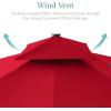 imageBest Choice Products 10x10ft Cantilever Patio Umbrella wBase Included Solar LED Lights 360 Rotation Large Offset Hanging Outdoor Shade for Deck Pool Backyard wStand  BurgundyRed