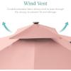 imageBest Choice Products 10x10ft Cantilever Patio Umbrella wBase Included Solar LED Lights 360 Rotation Large Offset Hanging Outdoor Shade for Deck Pool Backyard wStand  BurgundyRose Quartz