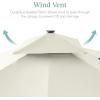 imageBest Choice Products 10x10ft Cantilever Patio Umbrella wBase Included Solar LED Lights 360 Rotation Large Offset Hanging Outdoor Shade for Deck Pool Backyard wStand  BurgundyIvory