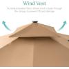 imageBest Choice Products 10x10ft Cantilever Patio Umbrella wBase Included Solar LED Lights 360 Rotation Large Offset Hanging Outdoor Shade for Deck Pool Backyard wStand  BurgundyTan
