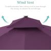 imageBest Choice Products 10x10ft Cantilever Patio Umbrella wBase Included Solar LED Lights 360 Rotation Large Offset Hanging Outdoor Shade for Deck Pool Backyard wStand  BurgundyAmethyst Purple