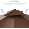 imageBest Choice Products 10x10ft Cantilever Patio Umbrella wBase Included Solar LED Lights 360 Rotation Large Offset Hanging Outdoor Shade for Deck Pool Backyard wStand  BurgundyBrown