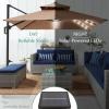 imageBest Choice Products 10x10ft Cantilever Patio Umbrella wBase Included Solar LED Lights 360 Rotation Large Offset Hanging Outdoor Shade for Deck Pool Backyard wStand  BurgundyAmethyst Purple