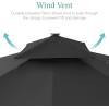 imageBest Choice Products 10x10ft Cantilever Patio Umbrella wBase Included Solar LED Lights 360 Rotation Large Offset Hanging Outdoor Shade for Deck Pool Backyard wStand  BurgundyGray