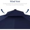imageBest Choice Products 10x10ft Cantilever Patio Umbrella wBase Included Solar LED Lights 360 Rotation Large Offset Hanging Outdoor Shade for Deck Pool Backyard wStand  BurgundyNavy Blue