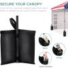 imageBest Choice Products 10x10ft Easy Pop Up Canopy wSide Wall 10 Pockets Portable Carrying Case 1Button Setup 4 Weight Bags  SandAmerican Flag